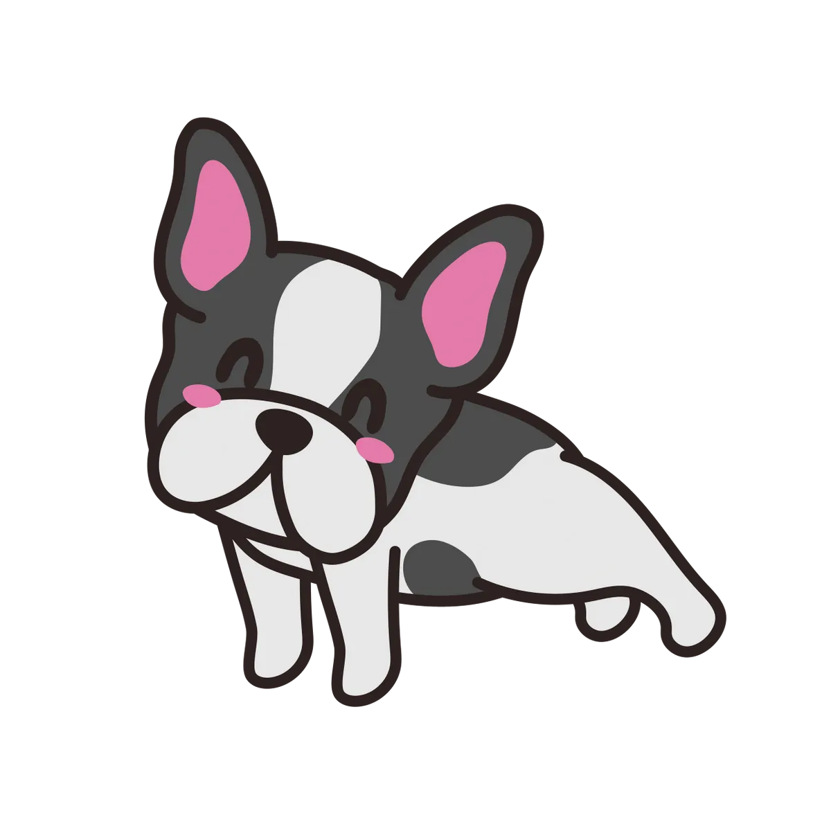 BB Exhale Blue Pied Frenchie Decal