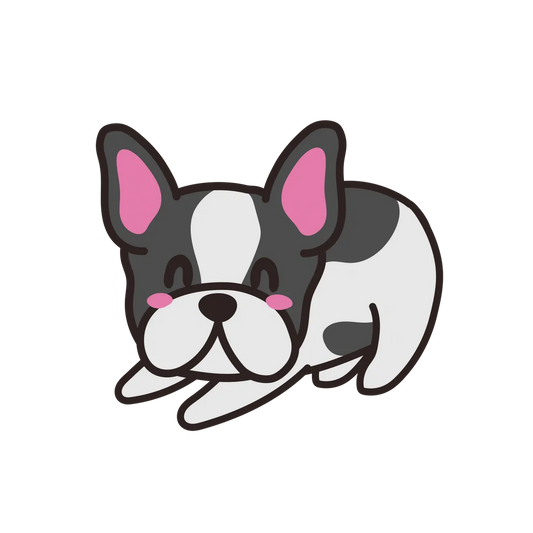 BB Inhale Blue Pied Frenchie Decal
